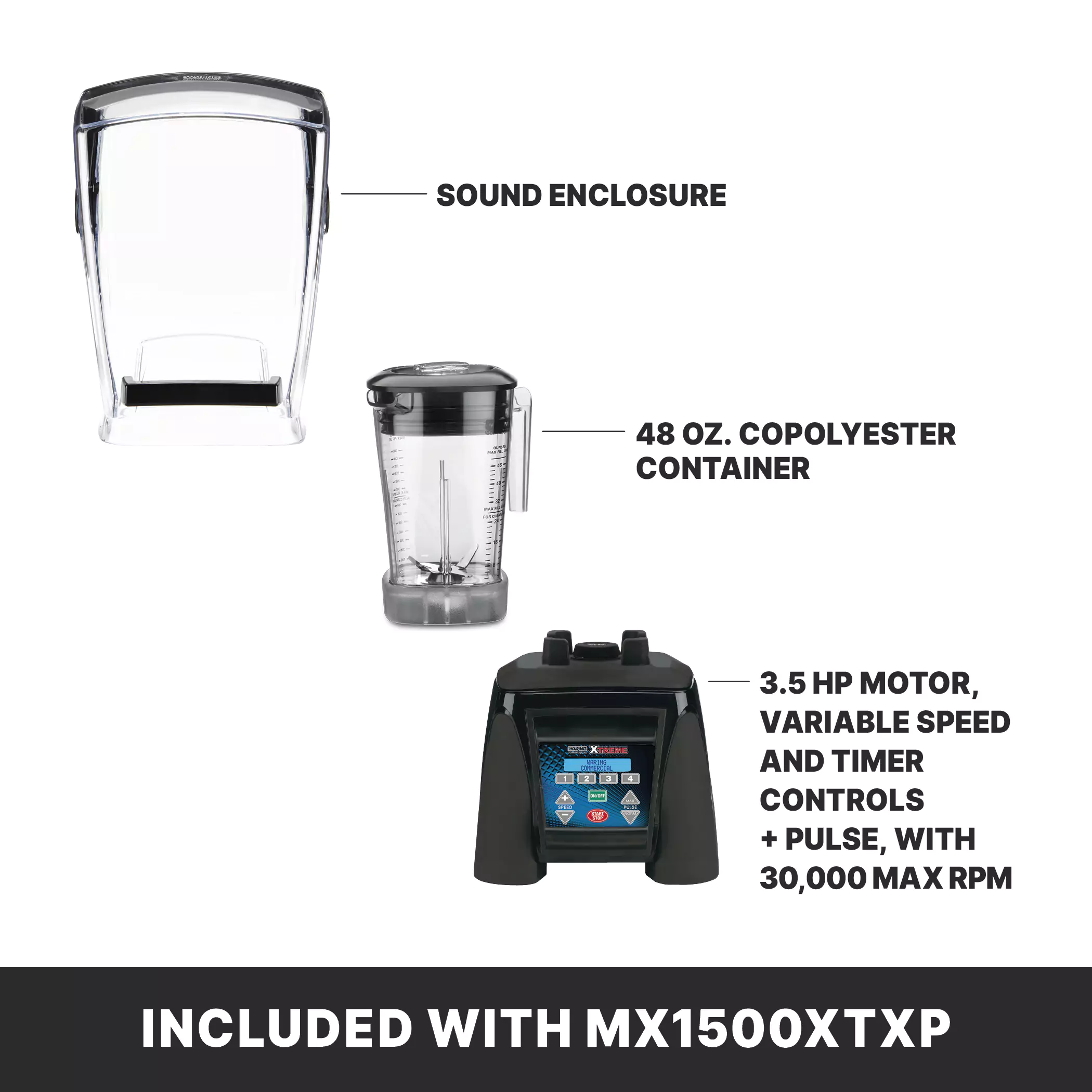 Xtreme Programmable Blender with 48 oz. Copolyester Container and Sound Enclosure